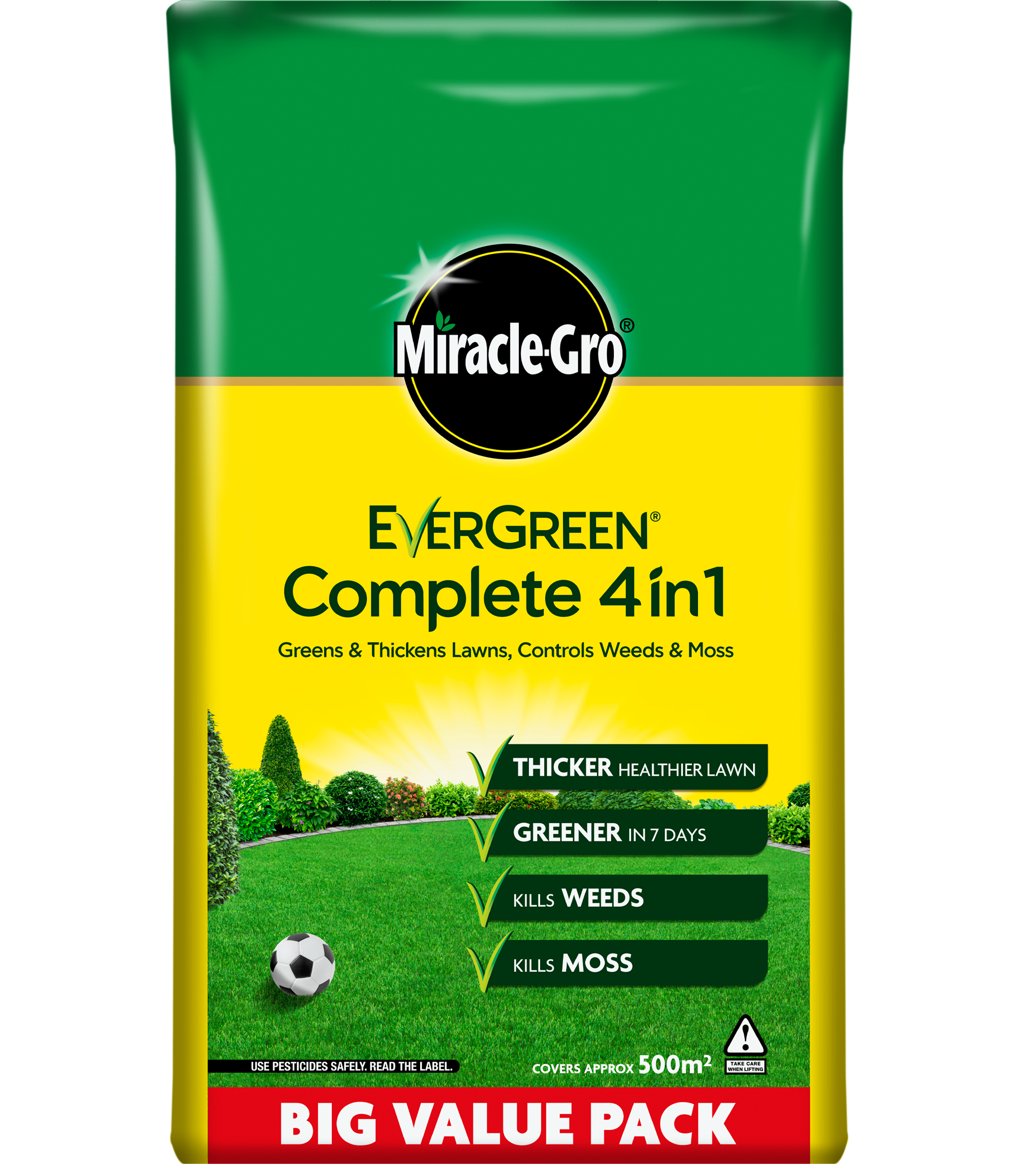 Miracle-Gro Complete 4 in 1 Lawn Food 500 m2 17.5 kg Lawn Food Weed & Moss Control