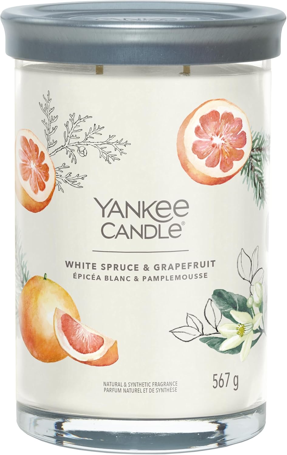 Yankee Candle Signature Scented Candle | White Spruce & Grapefruit Large Jar Candle