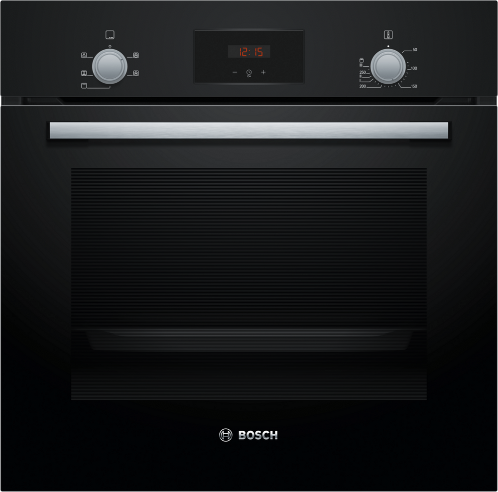 Bosch HHF113BA0B 59.4cm Built In Electric Single Oven With 3D Hot Air - Black