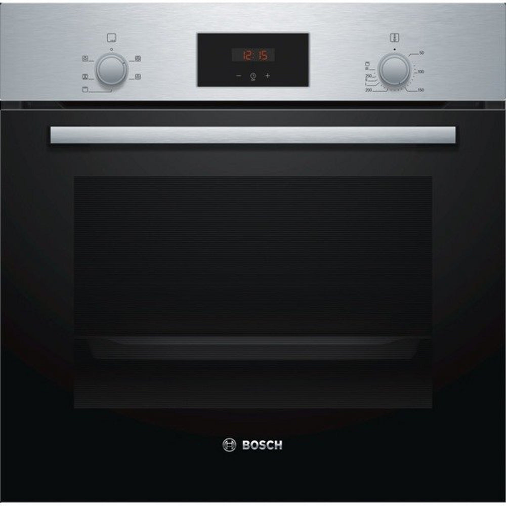 Bosch HHF113BR0B 59.4cm Serie 2 Built In Electric Single Oven 3D Hot Air - Stainless Steel