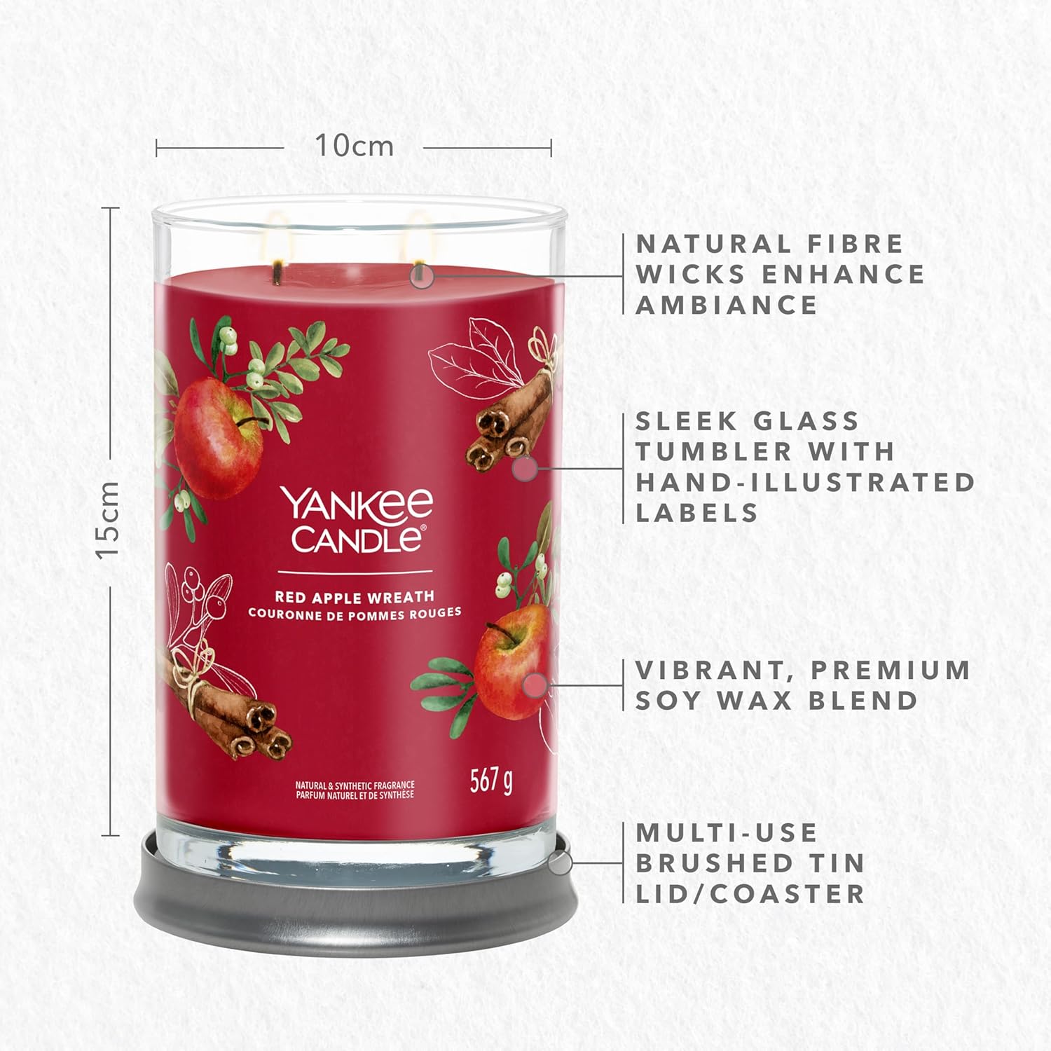 Yankee Candle Red Apple Wreath Large Tumbler