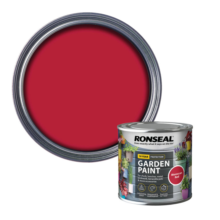 Ronseal Garden Paint - Moroccan Red 250ml