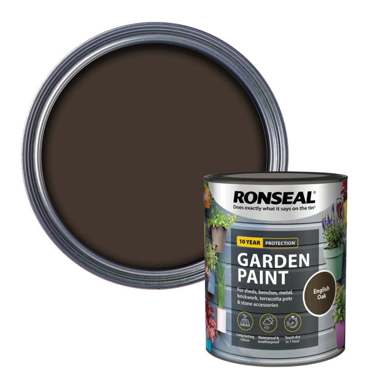 Ronseal Garden Paint - English Oak 750ml