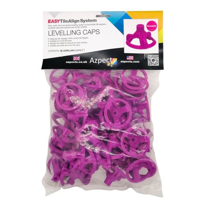 EASYTileAlign Levelling Caps (Purple) - Bag of 50