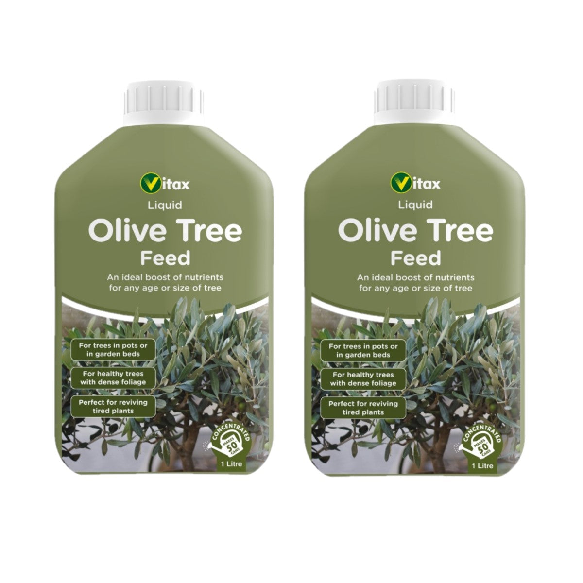 2 x Vitax Olive Tree Liquid Feed 1L