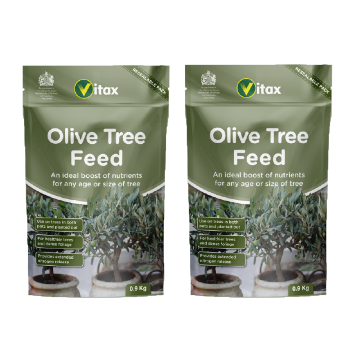 2 x Vitax Olive Tree Feed For Healthies Trees 900g Pouch