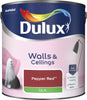 Dulux Silk Emulsion Paint For Walls And Ceilings - Pepper Red 2.5L Garden & Diy  Home Improvements  