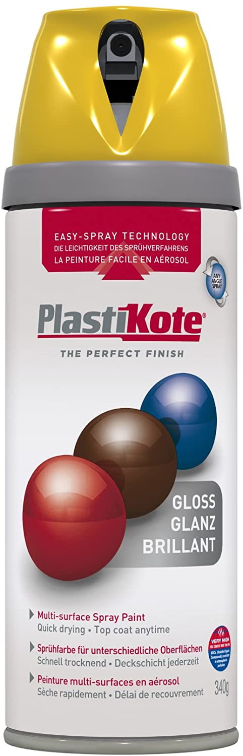 Plastikote Plasti-kote Premium Gloss Yellow 400ml